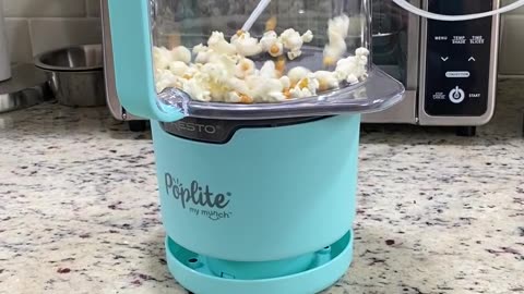 PopLite Hot Air Popcorn Popper - Healthy & Compact Snack Maker! 🍿