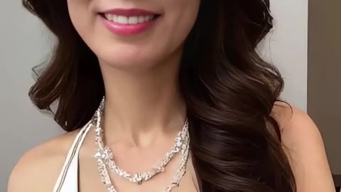 Japanese women under 40 years old wear luxurious outfits to highlight their bust.