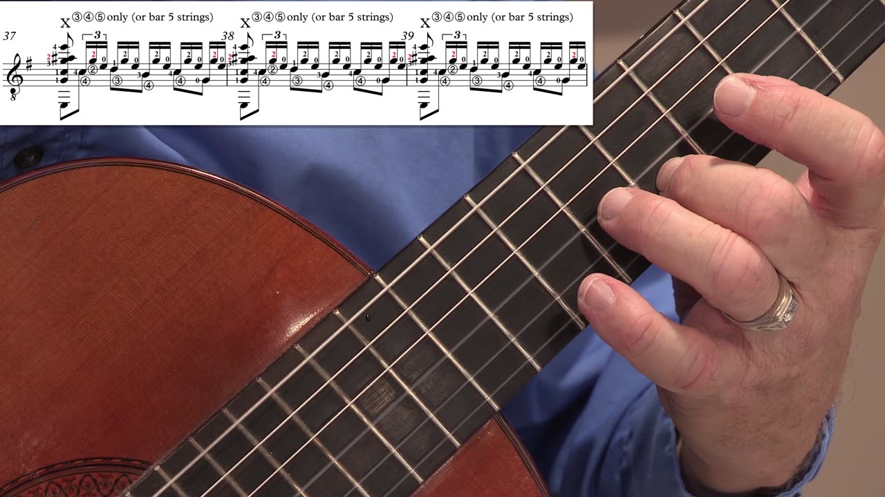 Technique Left-Hand, Part I. Video 46: m37-39, Option B chord with Version #1 of the arpeggio