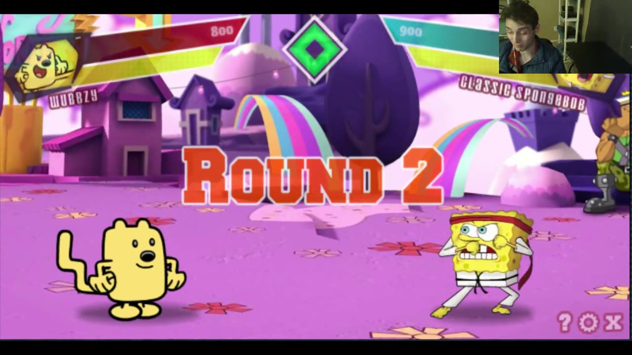 Nickelodeon Super Brawl Showdown! Battle #7 - SpongeBob SquarePants VS Wubbzy The Gerbil