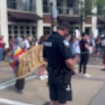 Protesters and Counterprotesters Break Into "F--- Joe Biden" Chants