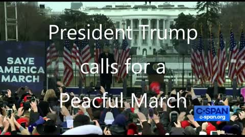 Trump called for peace on 06-JAN-21, not insurrection!