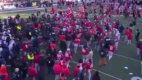 Massive fight breaks out between Michigan and Ohio State after the Game