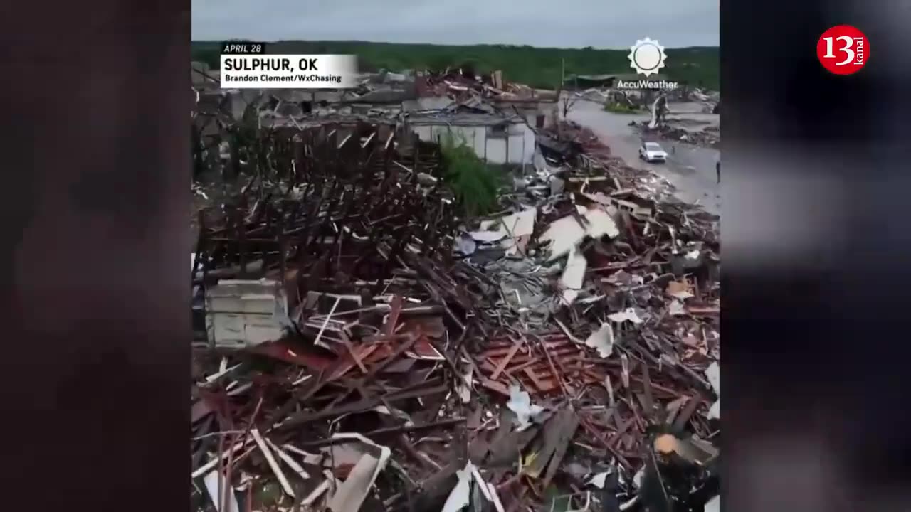 TERRIFYING DRONE FOOTAGE WAS SHARED after natural disaster in the US