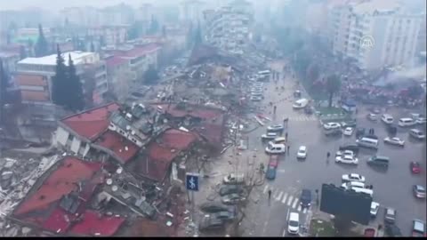 WATCH: Aerial view of massive destruction in Turkey after powerful earthquake