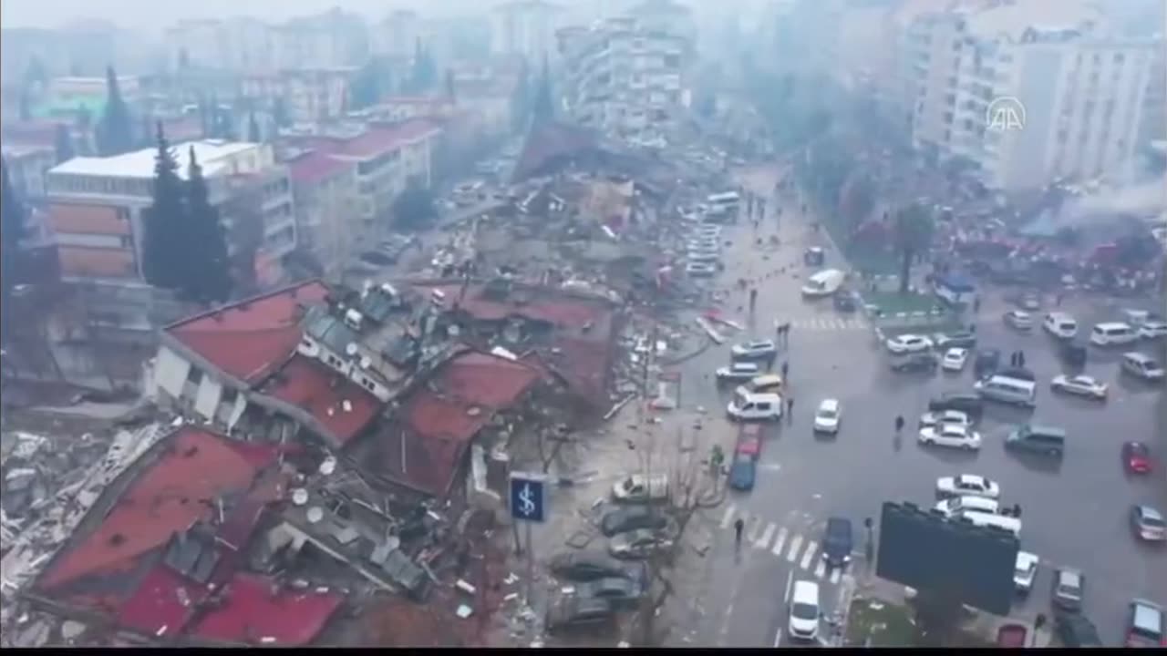 WATCH: Aerial view of massive destruction in Turkey after powerful earthquake