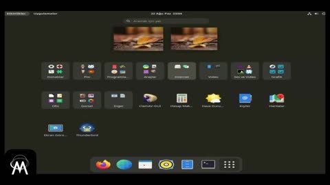 Pisi Linux’ta, Gnome masaüstü görünümü