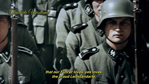 Marschlied der Leibstandarte March of Hitlers Personal Body Guards HD Color.mp4