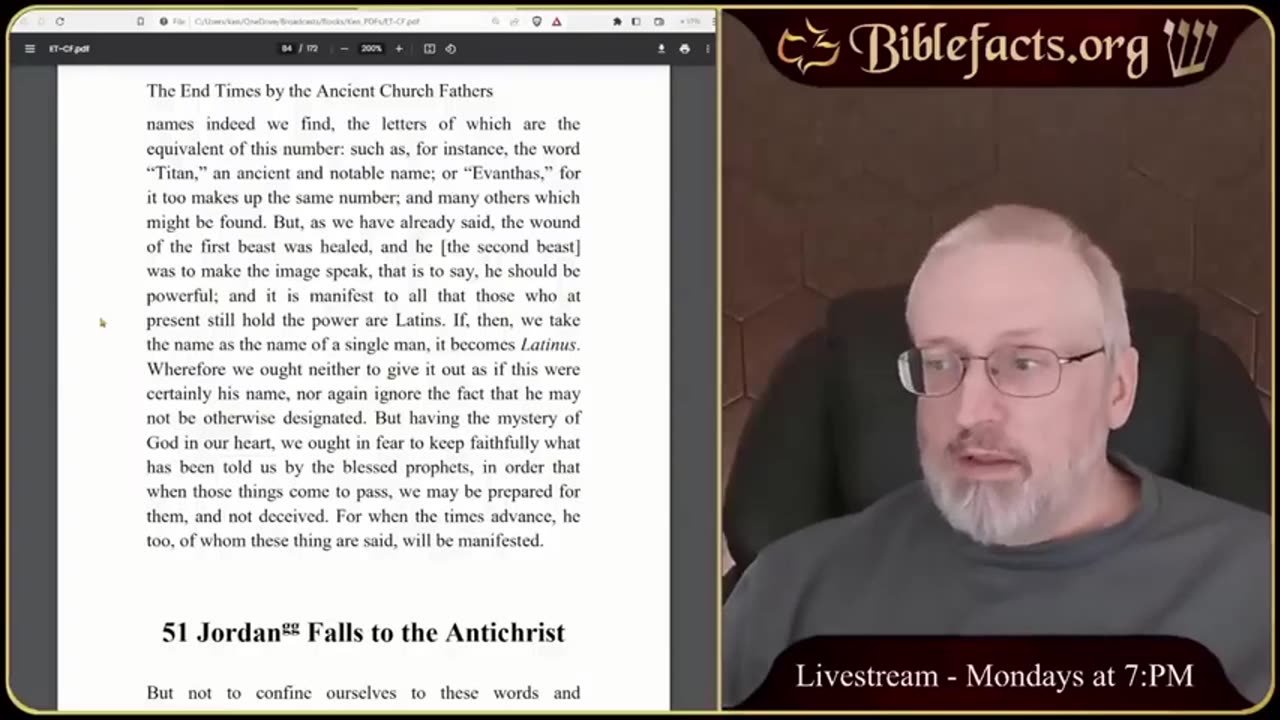 Ken Johnson (Bible Facts) - End Times Church Father Hippolytus' book on the Antichrist