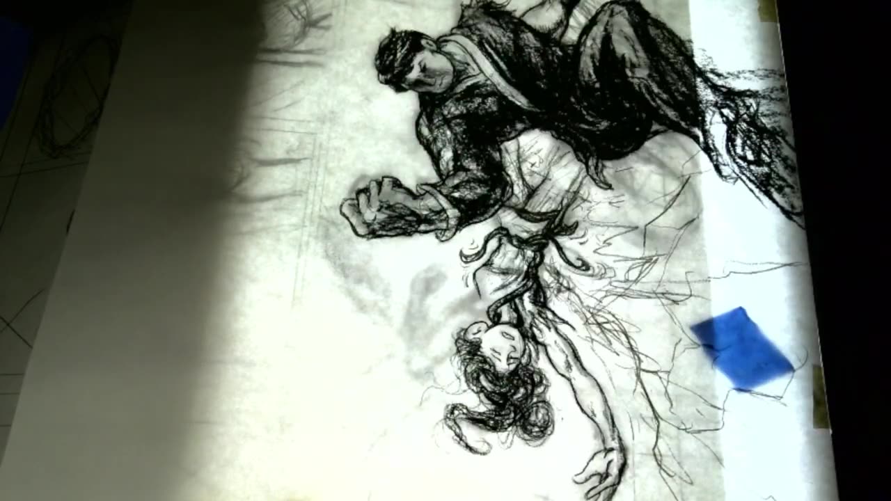 Time lapse_ Charcoal art for page 116 part 3