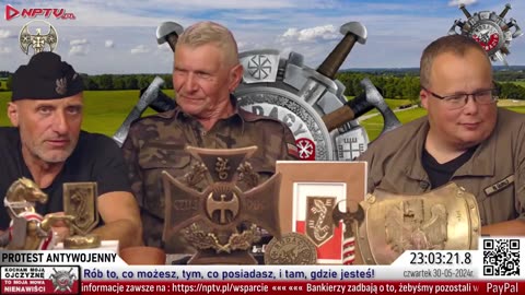 Protest antywojenny. Czw. 30.05.2024r. Wojciech Olszański, Marcin Osadowski NPTV.pl Rodacy Kamraci