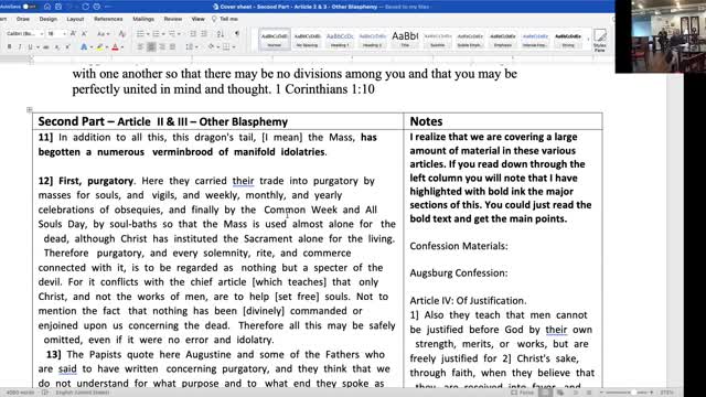 23-01-29 Sunday Elective - Smalcald - Other Blasphemy