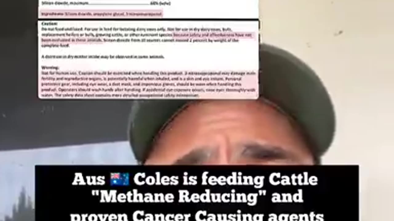 Aus, Coles feeding Cattle ＂Methane Reducing＂ additives cancer-causing Bovaer® and Asparagopsis