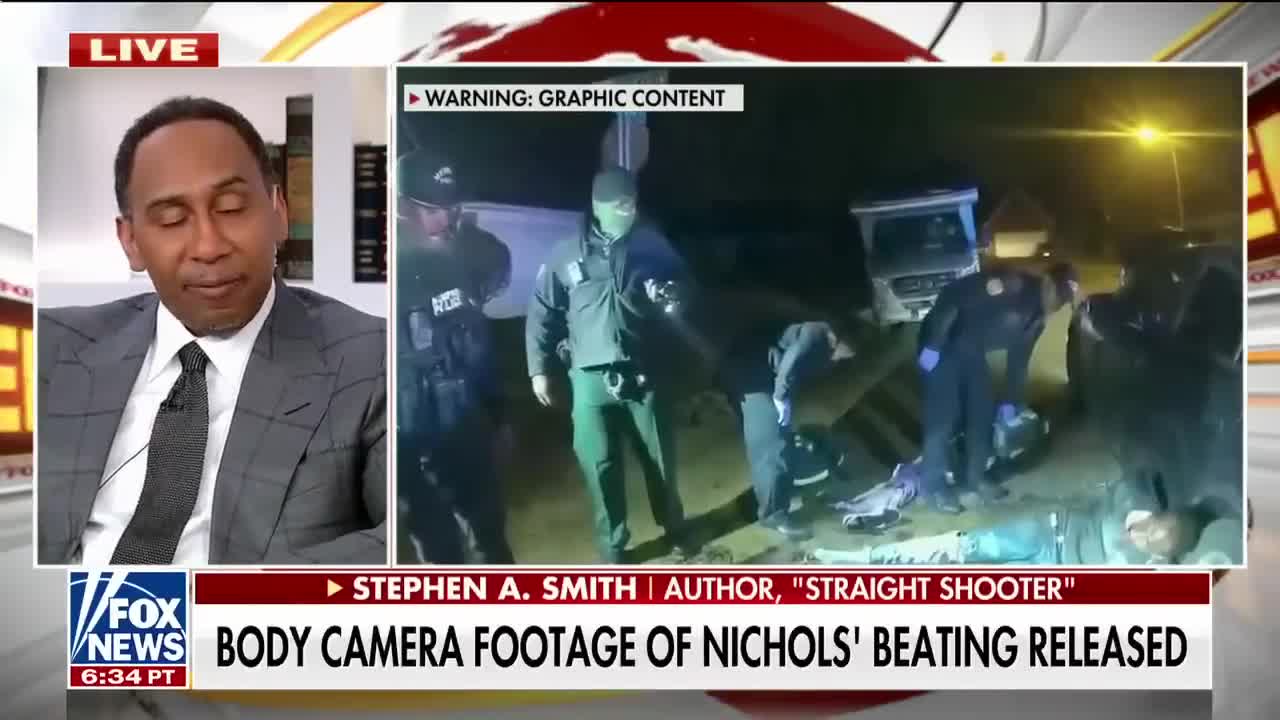 Stephen A. Smith reacts to Tyre Nichols video They 'tortured' him