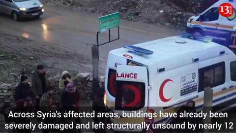 Injured child rescued from earthquake rubble in Syria's Azaz