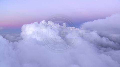 Aerial View Above Clouds in Sky, Heap Cloud Scenery, Stock Footage