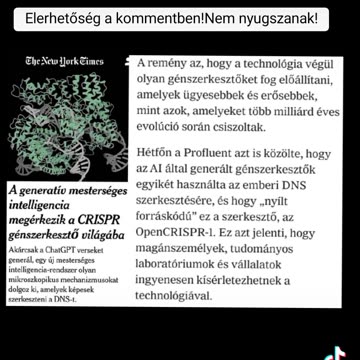 New York Times.Uj IA program amely képes lesz géneket szerkeszteni