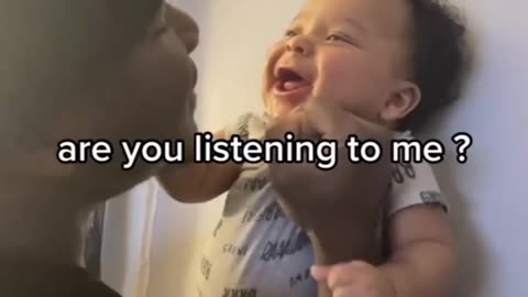 Funny baby and dad video