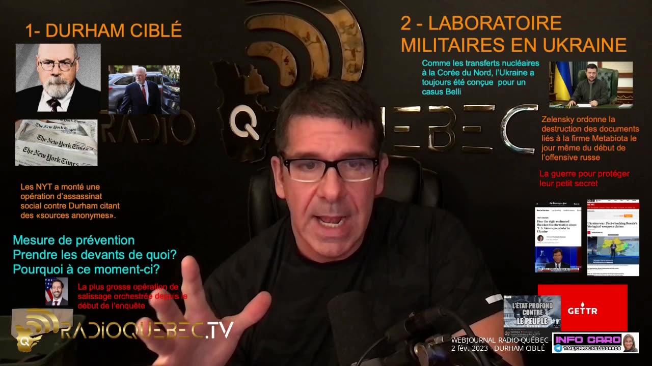 Extrait du WEBJOURNAL de RADIO-QUÉBEC du 2 fév. 2023 - DURHAM CIBLÉ - New York Times