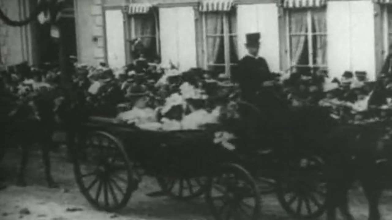 Battle Of The Flowers & Float Parade, Bataille De Fleurs, Montreux (1897 Black & White Film)