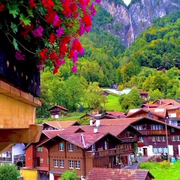 "The Emerald Village: A Swiss Paradise Amidst the Hills."