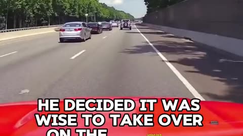 Impatient Mercedes driver thinks heâs better than everyone else and overtakes on the shoulder