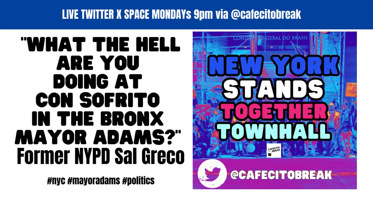 What The Hell Are You Doing At Con Sofrito in the Bronx Mayor Adams? Former NYPD Sal Greco Says