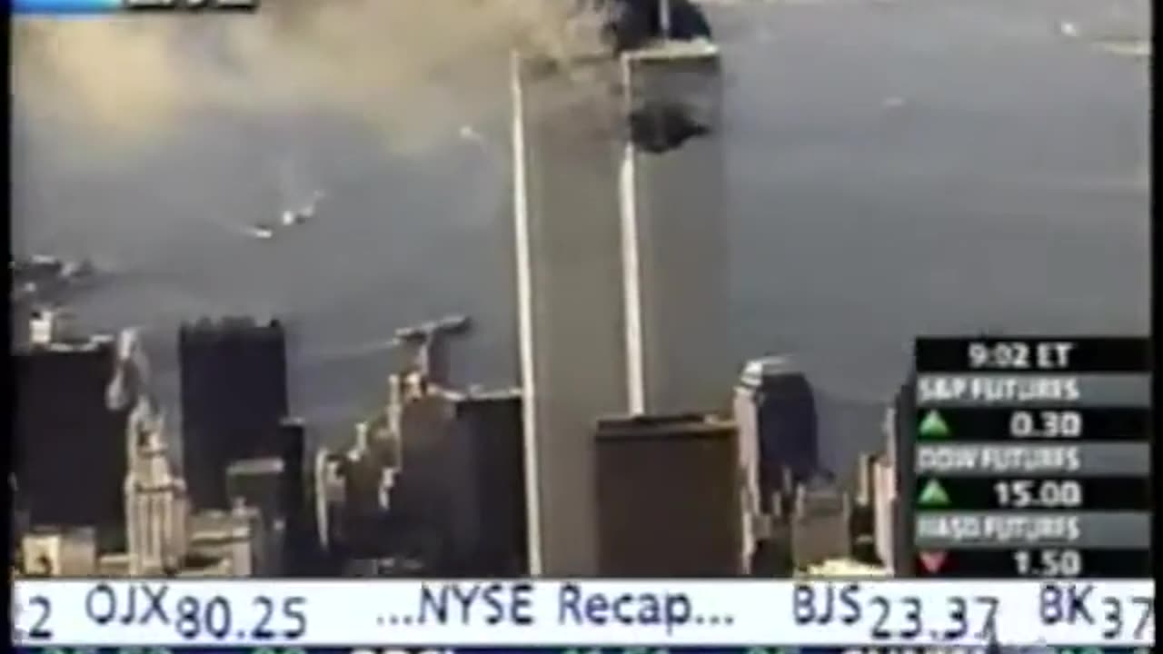 911 A Dramatic Explosion ..... Yes, And Again No Sign Of Any Airplane (CNBC WNBC 'Live' Cut)