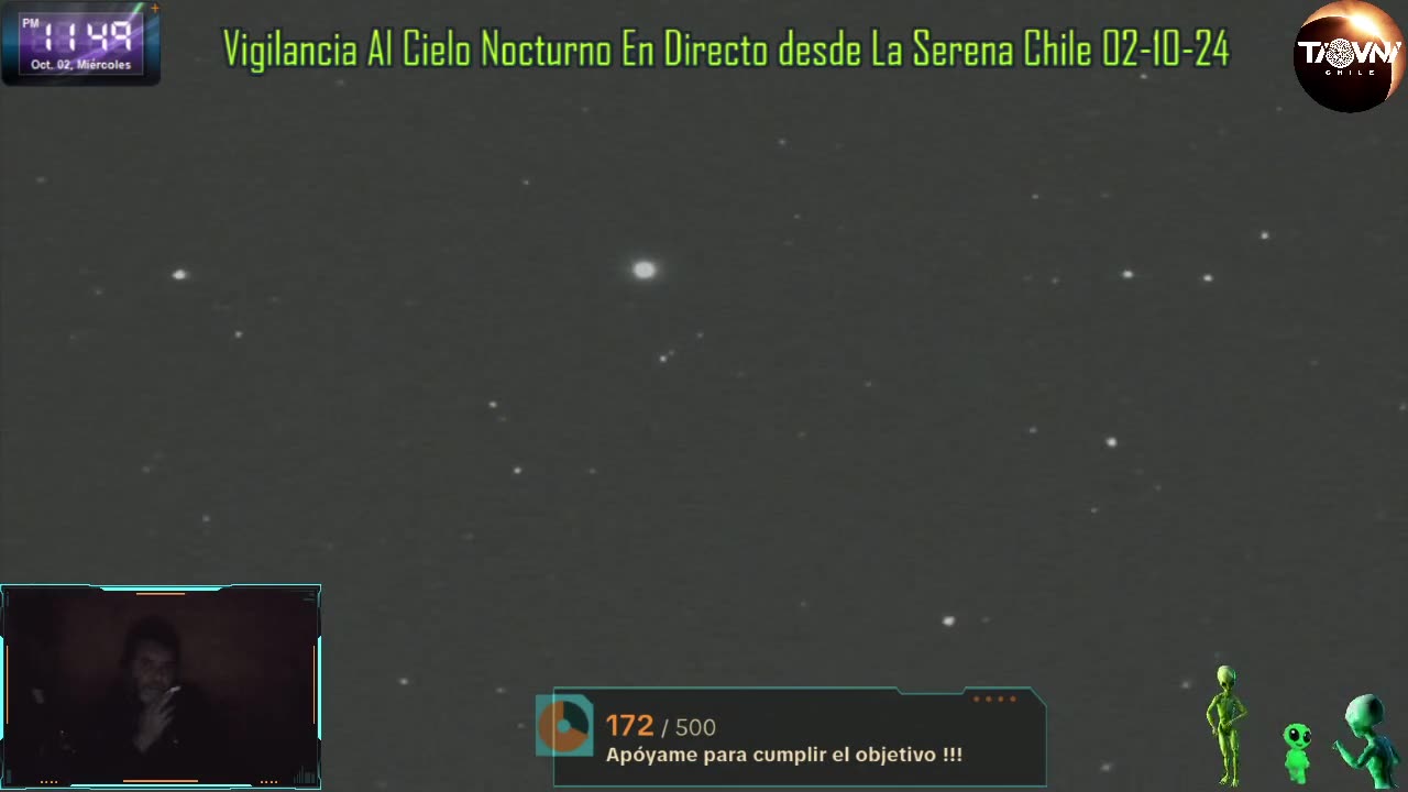 Surveillance of the Night Sky Uncle UFO Chile broadcast by Tik Tok this 02-10-24 #tiktok #ufo #ovnis