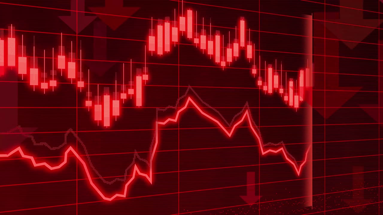 Ilustration of red statistic stock market