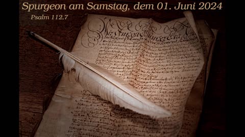 Spurgeon am Samstag, dem 01. Juni 2024