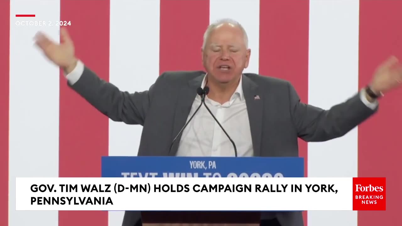 'An Economy That Works For Everyone'- Tim Walz Touts Vice President Harris' Economic Policy