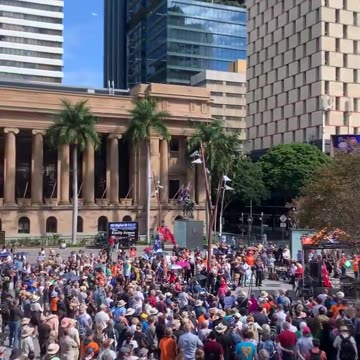 Australians out in force in Brisbane today protesting the new Government Digital ID