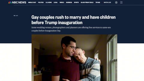 Gay Marriages Increase Prior to Trump Inauguration