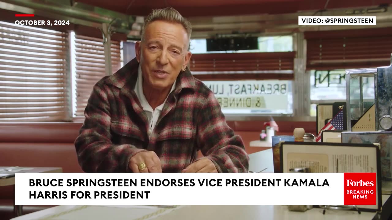 WATCH- Bruce Springsteen Endorses Kamala Harris For President