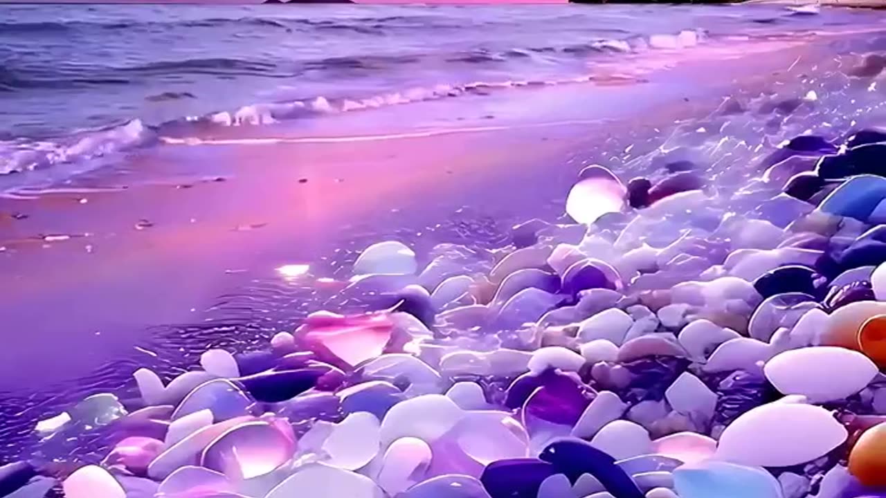Gemstone healing on the beach