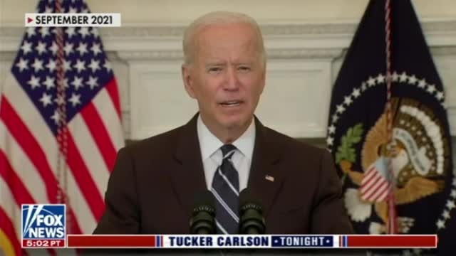 Biden blaming Americans for the Pandemic