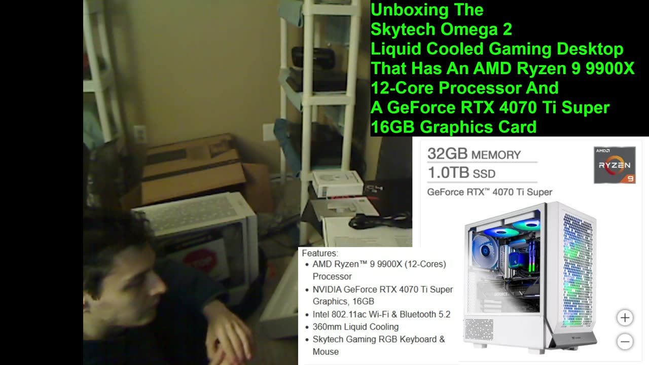 Unboxing The Skytech Omega 2 Liquid Cooled Gaming Desktop That Has An AMD Ryzen 9 9900X