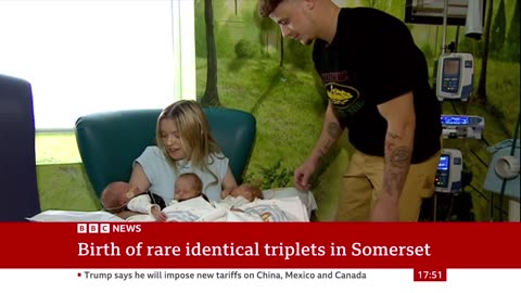 Identical IVF triplets like a ‘gift from God’ | BBC News