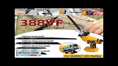 Cordless Reciprocating Saw For Dewalt 18V 20V Battery Electric Cutting Saber Saw Review