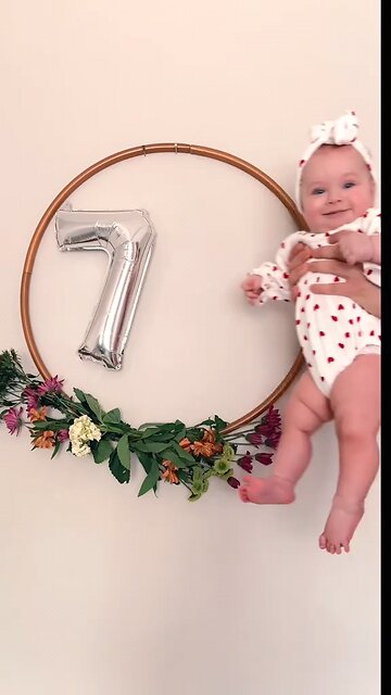 evolution of a baby's ist year completion | every month's pics compilation