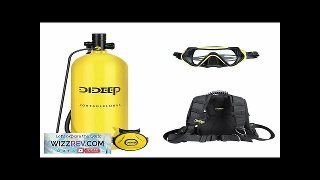 DIDEEP 3L Scuba Diving Tank Upgrade Pressure Gauge Diving Vest Bag Oxygen Review