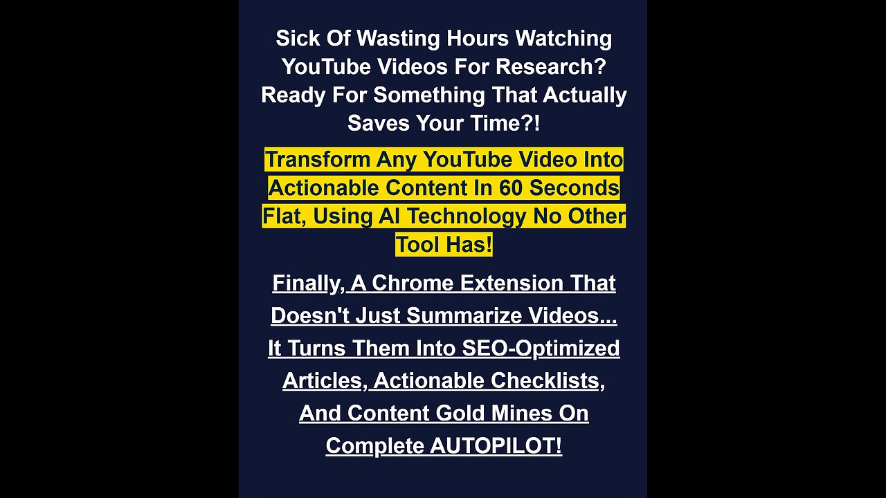 TubeWizard Review:Turn YouTube videos into actionable insights in under a minute with TubeWizard