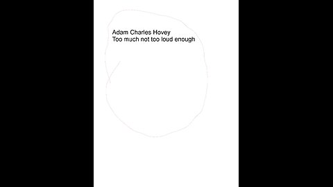 Adam Charles Hovey-Too much not too loud enough