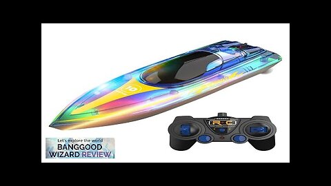 Flytec V555 2.4G 4CH RC Boat LED Lighting Water Mini Shipping Models Review