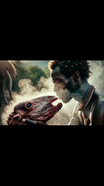 African Tribe cooks a veal soup