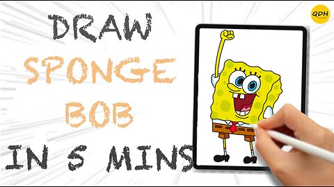 How to Draw SpongeBob SquarePants in 5 minutes...learn with @QuickDrawHabit