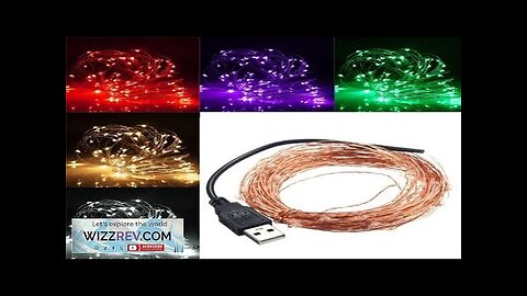 10M 100 LED USB Copper Wire LED String Fairy Light for Christmas Review