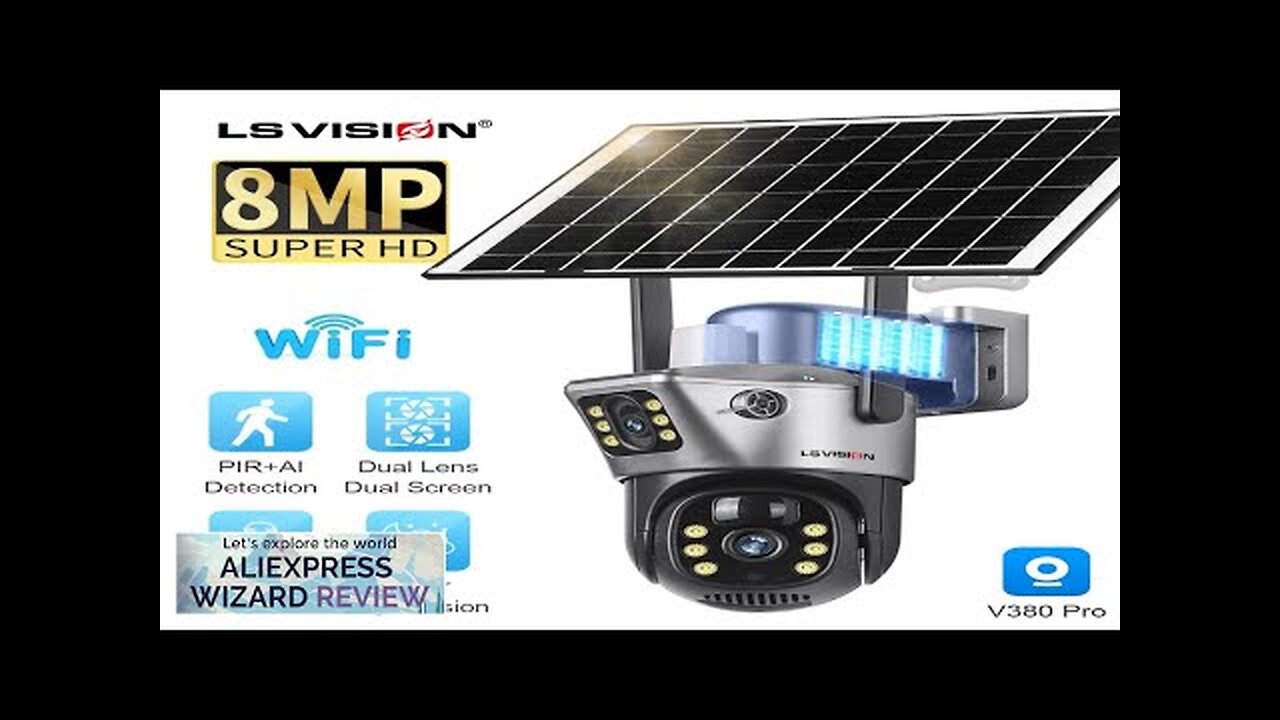 LS VISION 4K 8MP WiFi Solar Camera Dual Lens Dual Screen Battery Review