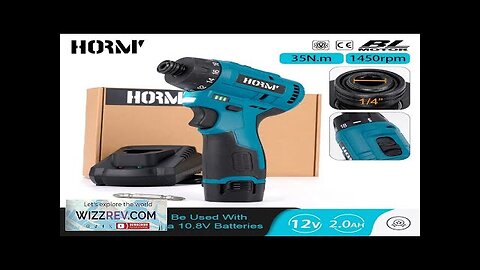 Hormy 12V Brushless Mini Electric Screwdriver 35N.m Dual Function 1/4'' Impact Driver Review